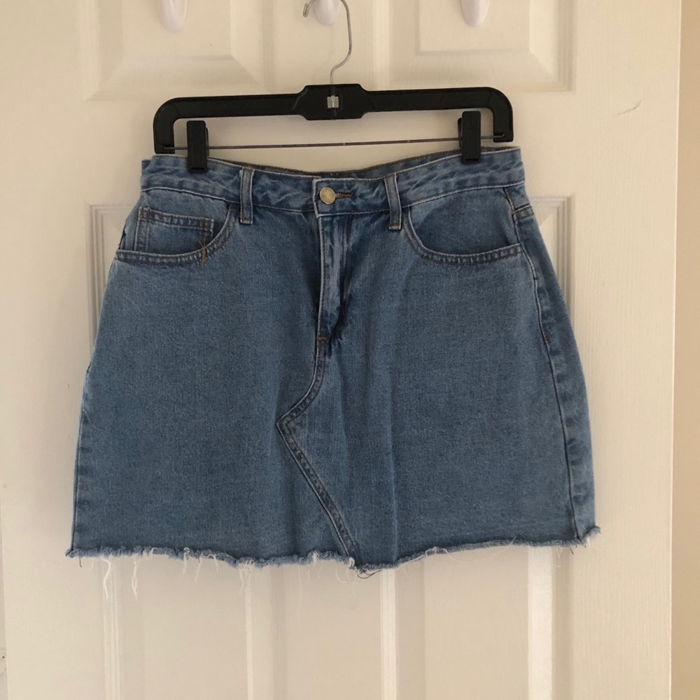 Jean mini skirt